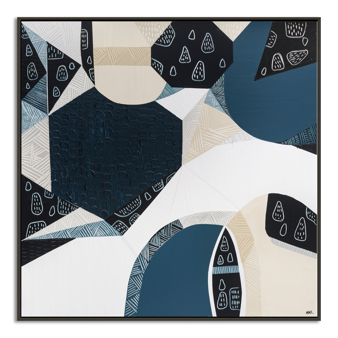 Australian Stone art print by Ani Ipradjian. Inspired by Australia’s iconic Bluestone architecture and landscapes. Textured abstract Australian print for collectors and global interior design.