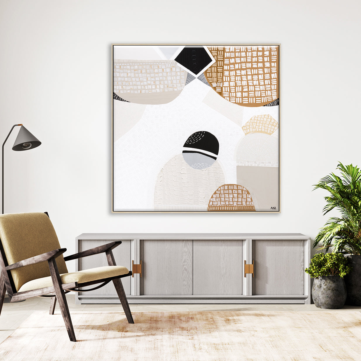 Australian Outback Road 2 – abstract landscape painting and fine art print by Melbourne-based Australian artist Ani Ipradjian. Featuring earthy mustard tones, ocean blues, and textured brushwork inspired by Australia’s vast Outback, this artwork captures the natural beauty, freedom, and spirit of the Australian landscape. Perfect for collectors of original paintings, interior designers, and buyers of high-quality wall art prints seeking authentic Australian art with bold colour, texture, and modern design.