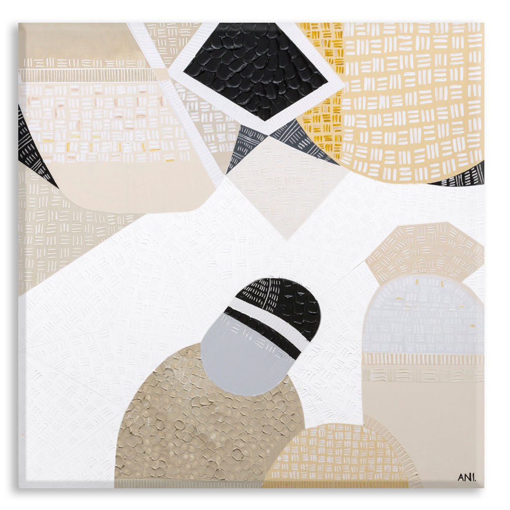 Ani Ipradjian an abstract artist Inspired by the wide-open beauty of the Australian Outback, Australian Outback Road 5 is an original abstract painting by Melbourne-based artist Ani Ipradjian. Earthy mustard tones and ocean blues reflect the rich land and coastal beauty captured during Ani’s cross-country train journey from Melbourne to Perth. This piece celebrates Australia's natural essence through bold colour and textured form—perfect for collectors, decorators, and lovers of contemporary Australian art.