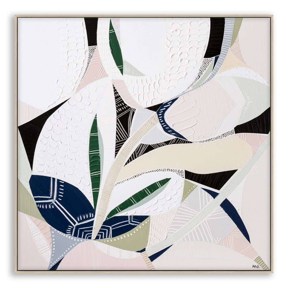 "Australian Wild Flower 1" – Original floral painting by Australian artist Ani Ipradjian, featuring abstract native wildflowers and textured earth tones, similar to the artwork featured on The Block 2022.