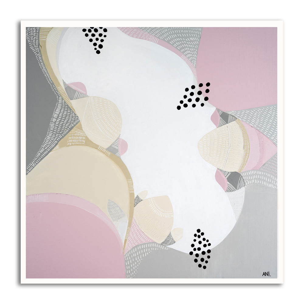 "Banksia Spirit print by Ani Ipradjian – Australian native Banksia floral wall art with earthy tones and textured abstract design"