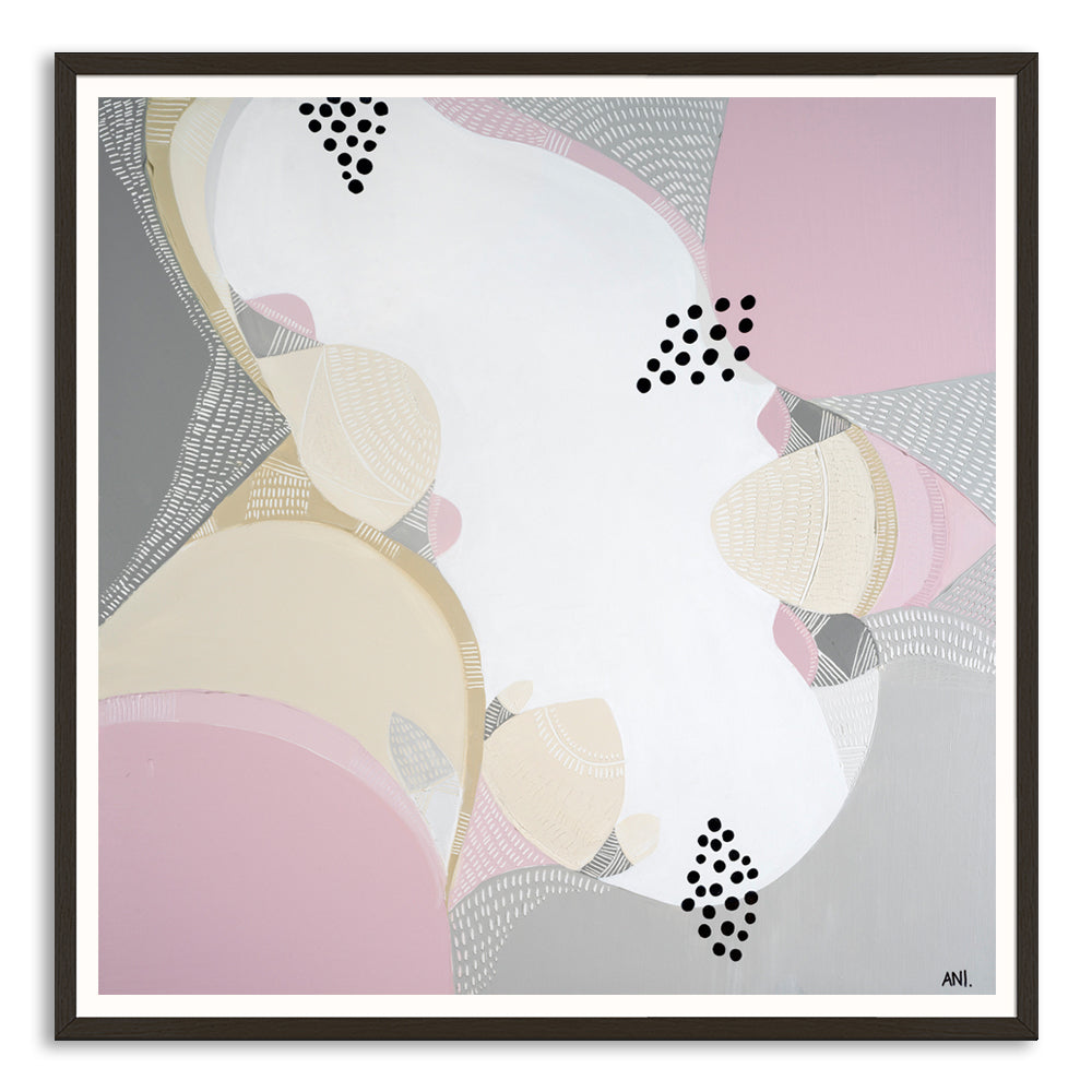 "Banksia Spirit print by Ani Ipradjian – Australian native Banksia floral wall art with earthy tones and textured abstract design"