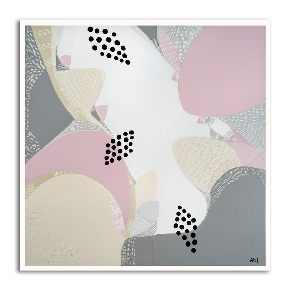"Banksia Dreams print by Ani Ipradjian – abstract Australian art featuring native Banksia flowers, ideal for nature lovers and botanical interiors"