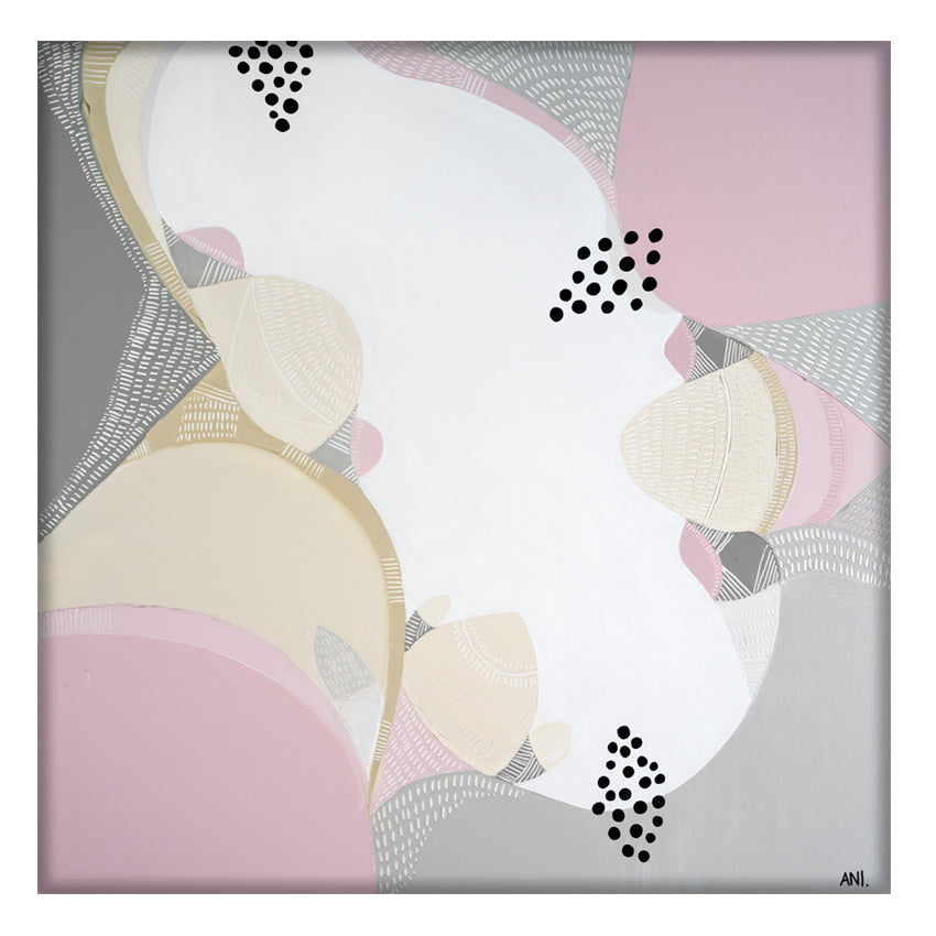 "Banksia Spirit print by Ani Ipradjian – Australian native Banksia floral wall art with earthy tones and textured abstract design"