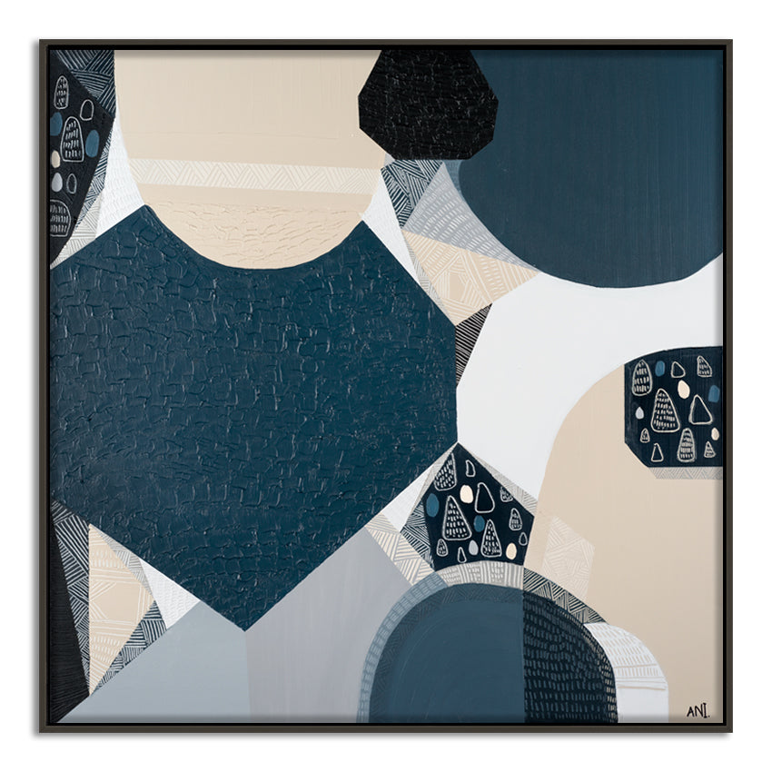 "Bluestone Basalt 1 print by Ani Ipradjian – abstract Australian architecture artwork inspired by Melbourne’s basalt stone and Victorian-era design"