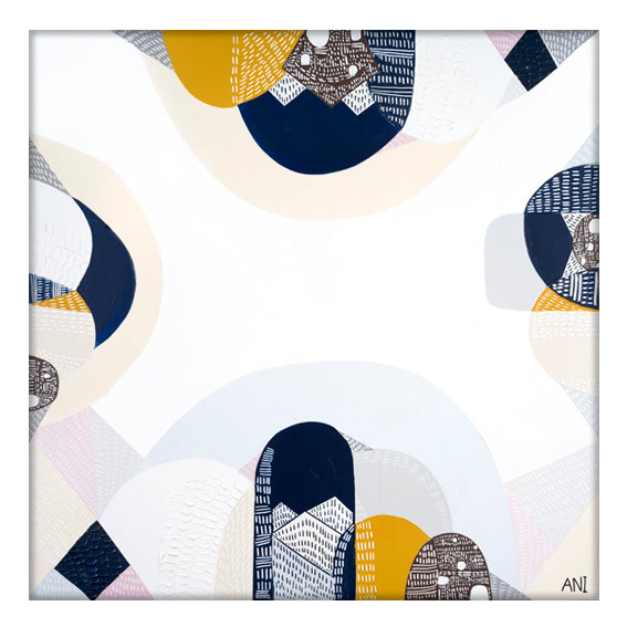 Blue Mountains landscape print by Ani Ipradjian. Abstract Australian artwork inspired by New South Wales’ eucalyptus forests and natural blue haze, perfect for collectors and global art buyers