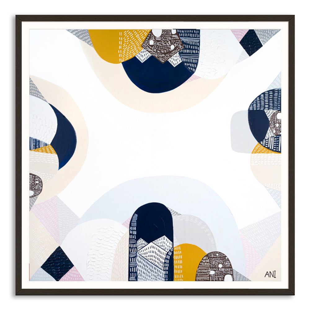 Blue Mountains landscape print by Ani Ipradjian. Abstract Australian artwork inspired by New South Wales’ eucalyptus forests and natural blue haze, perfect for collectors and global art buyers