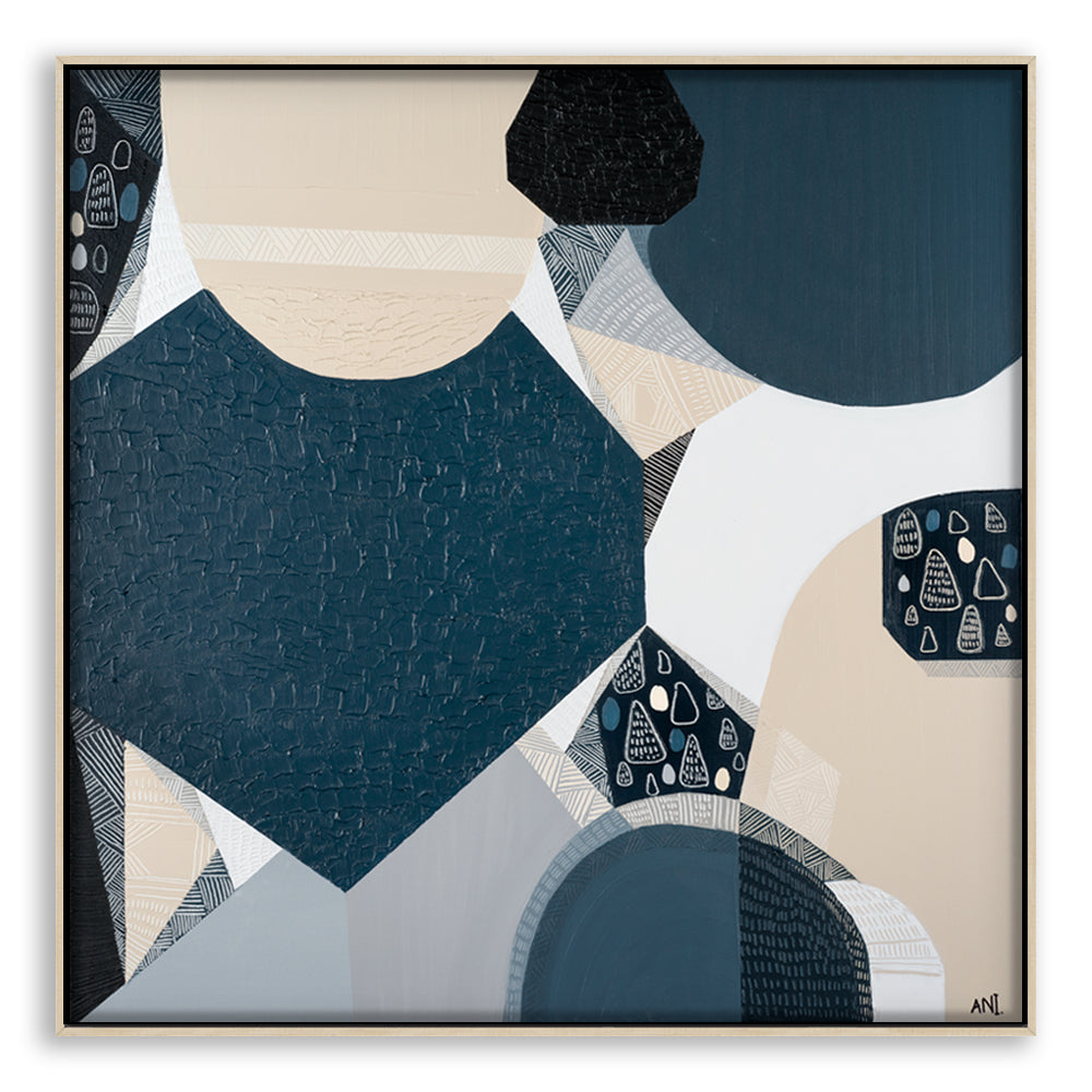 "Bluestone Basalt 1 print by Ani Ipradjian – abstract Australian architecture artwork inspired by Melbourne’s basalt stone and Victorian-era design"
