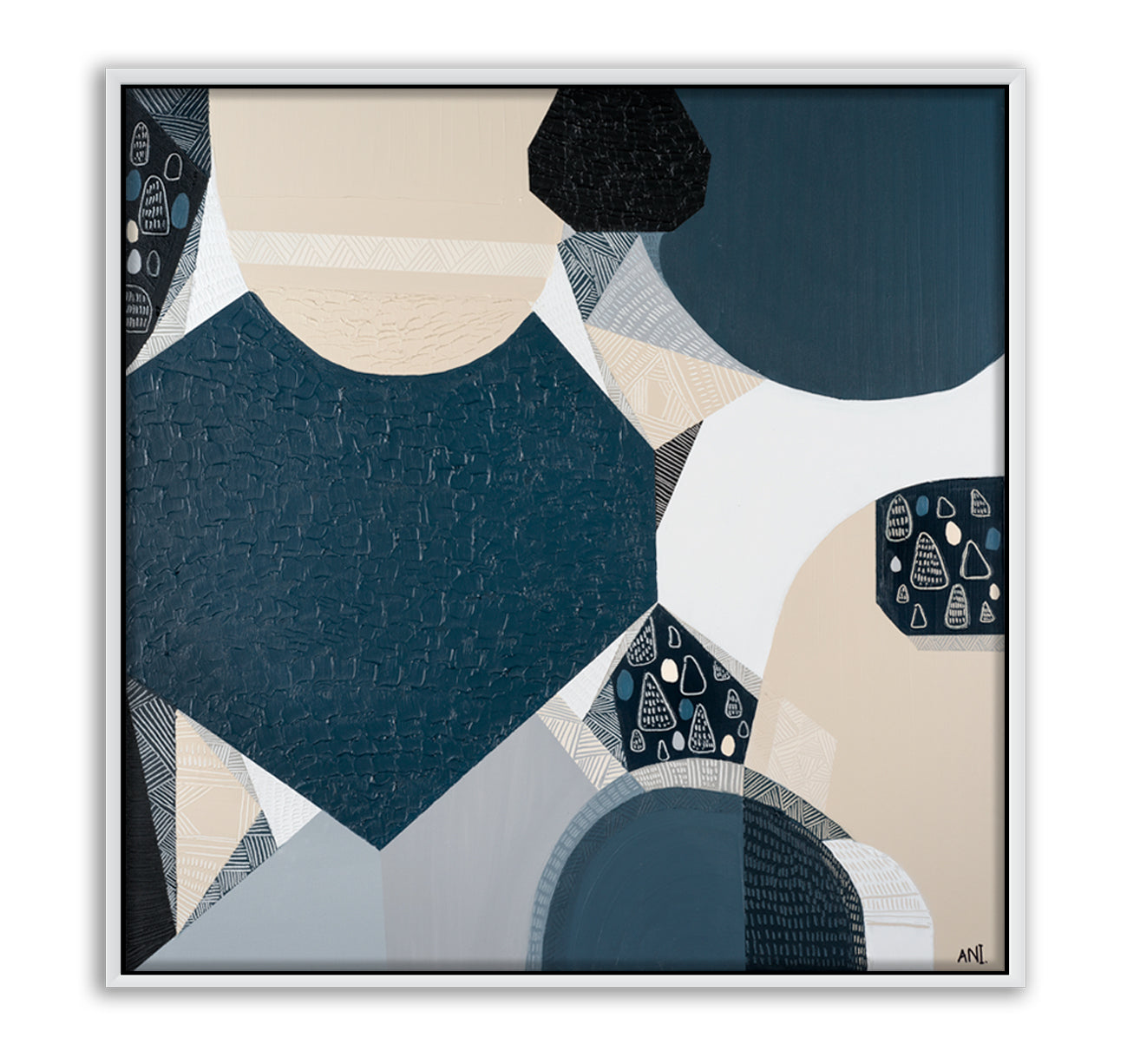 "Bluestone Basalt 1 print by Ani Ipradjian – abstract Australian architecture artwork inspired by Melbourne’s basalt stone and Victorian-era design"