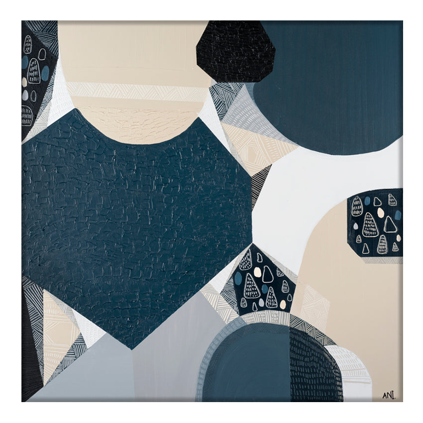 "Bluestone Basalt 1 print by Ani Ipradjian – abstract Australian architecture artwork inspired by Melbourne’s basalt stone and Victorian-era design"
