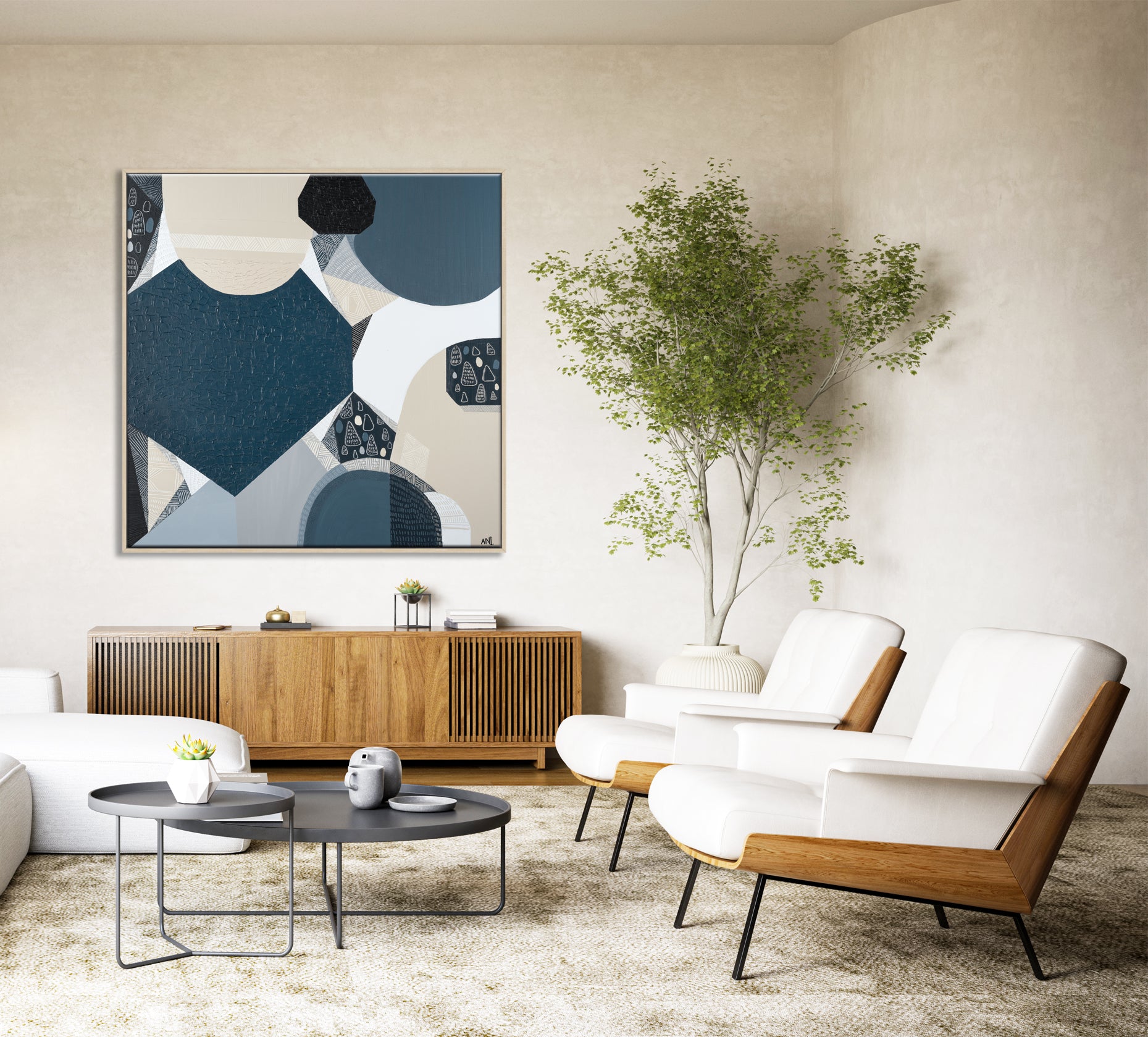 "Bluestone Basalt 1 print by Ani Ipradjian – abstract Australian architecture artwork inspired by Melbourne’s basalt stone and Victorian-era design"