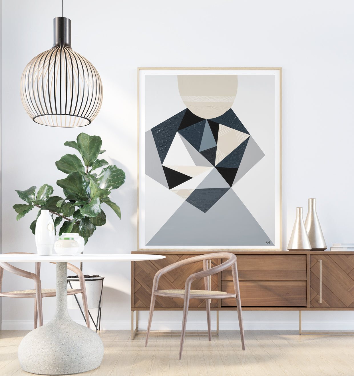 Abstract painting titled 'Bluestone Love' by Australian artist Ani Ipradjian, inspired by the historic bluestone architecture of Melbourne. Features textured blue-grey tones and layered forms symbolising Victoria’s rich Gold Rush heritage and cultural landscape. Ideal for global collectors of Australian abstract art.