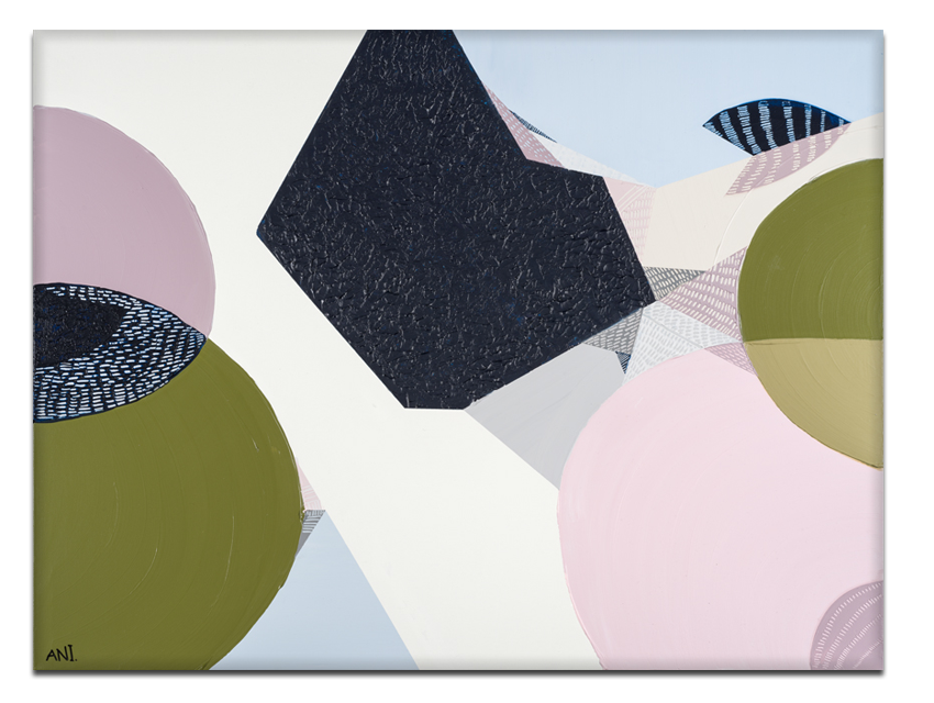 Bondi Love 2 – coastal art print by Ani Ipradjian capturing the textures, colours, and cultural energy of Sydney’s Bondi Beach, perfect for international collectors of Australian coastal artwork.