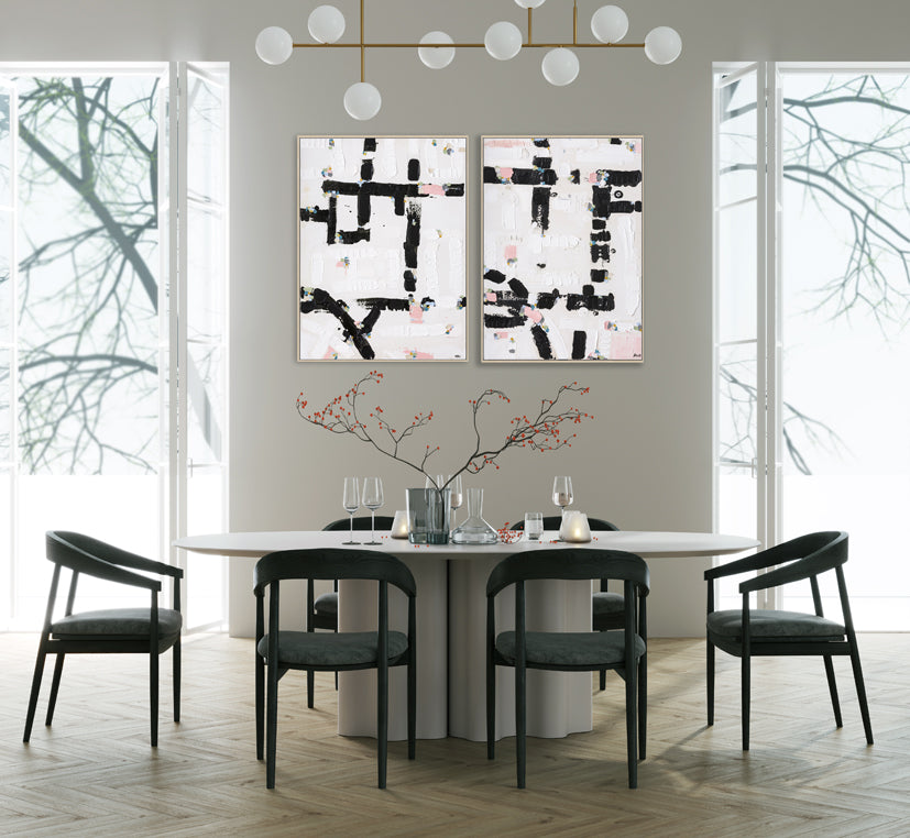 "City Lights" – Original abstract painting by Australian artist Ani Ipradjian, capturing the glow and energy of a vibrant city skyline at night in bold textured layers.