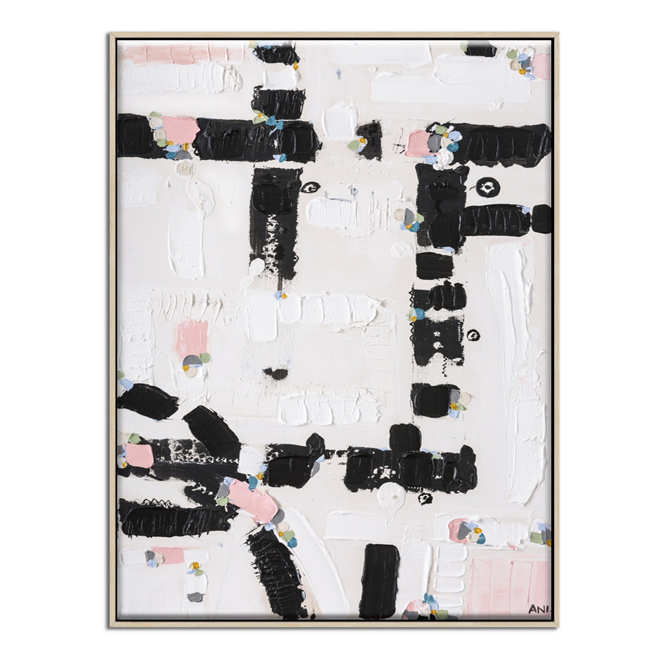 City Lights 1 print by Ani Ipradjian – abstract Australian cityscape artwork inspired by illuminated night skylines. Contemporary urban art for collectors and modern interiors.