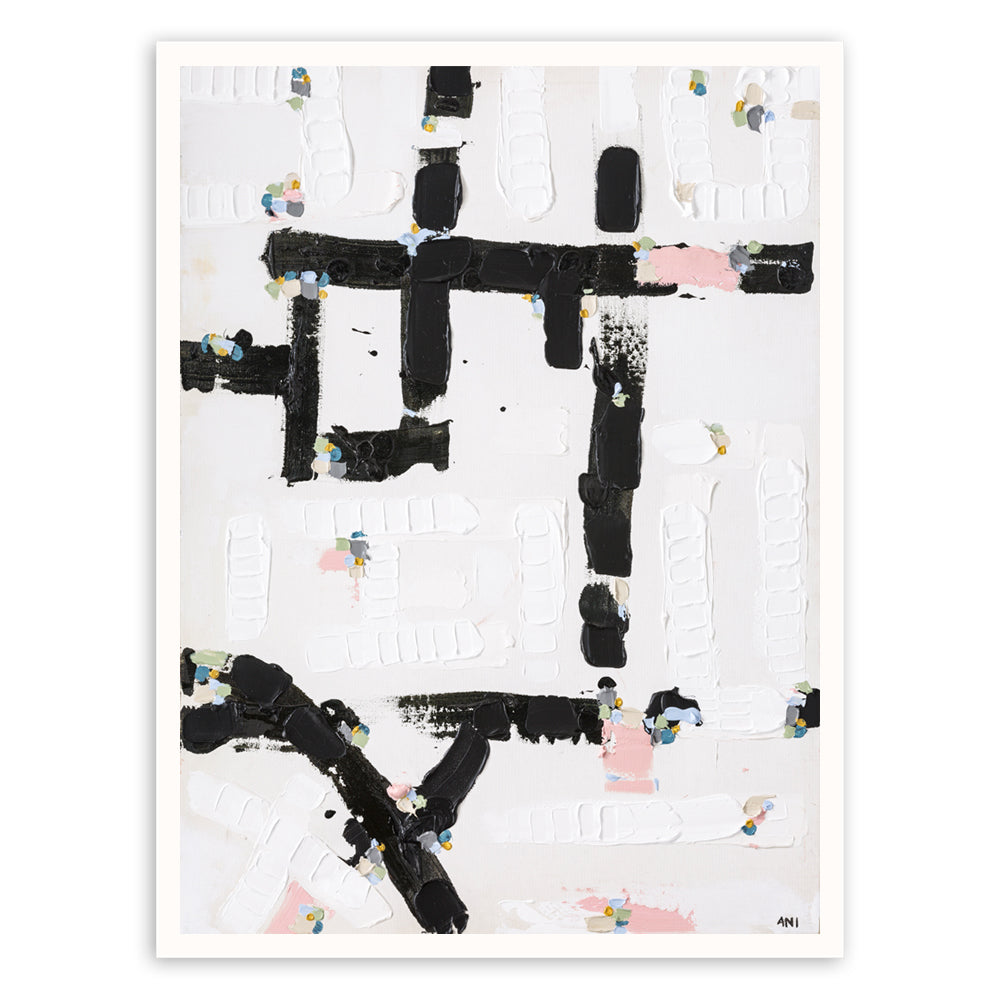 City Lights 1 print by Ani Ipradjian – abstract Australian cityscape artwork inspired by illuminated night skylines. Contemporary urban art for collectors and modern interiors.