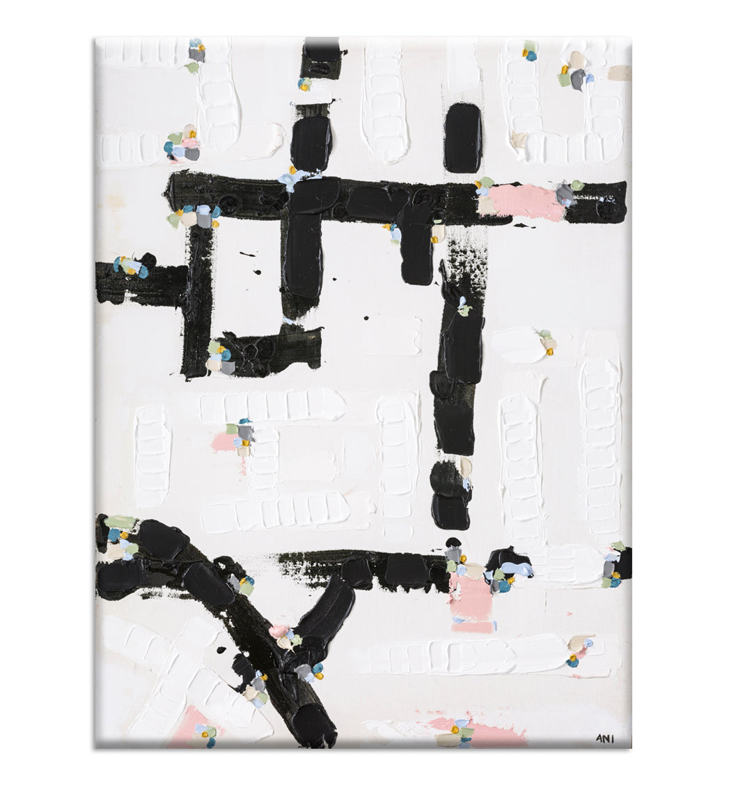 City Lights 1 print by Ani Ipradjian – abstract Australian cityscape artwork inspired by illuminated night skylines. Contemporary urban art for collectors and modern interiors.