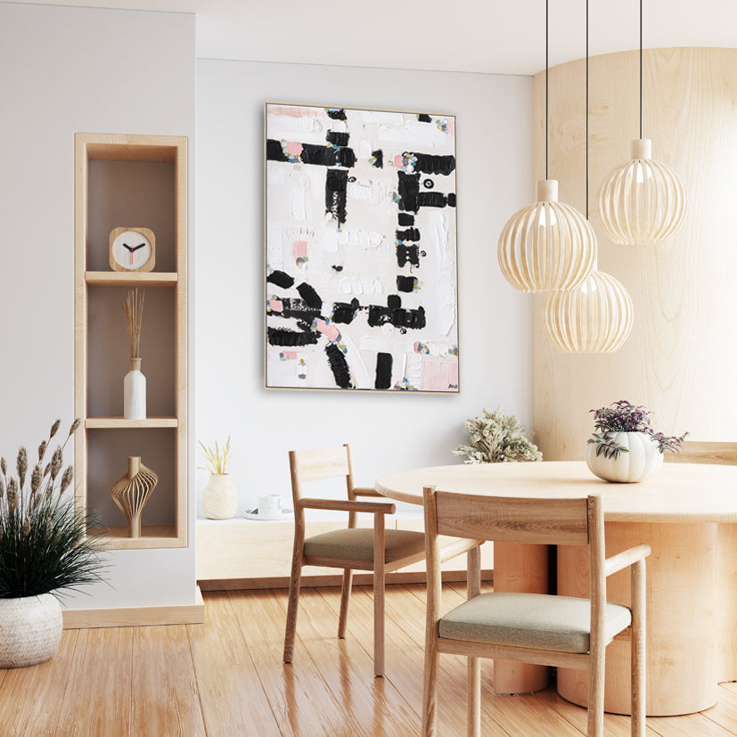 "City Lights" – Original abstract painting by Australian artist Ani Ipradjian, capturing the glow and energy of a vibrant city skyline at night in bold textured layers.