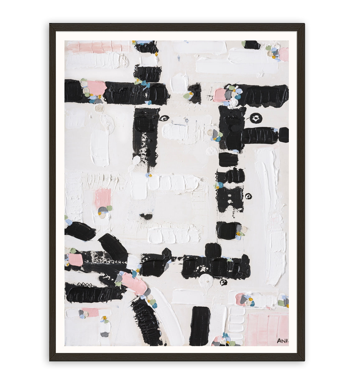 City Lights 1 print by Ani Ipradjian – abstract Australian cityscape artwork inspired by illuminated night skylines. Contemporary urban art for collectors and modern interiors.