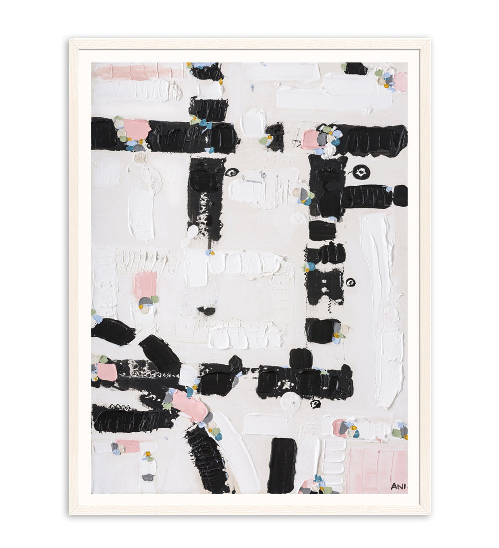 City Lights 1 print by Ani Ipradjian – abstract Australian cityscape artwork inspired by illuminated night skylines. Contemporary urban art for collectors and modern interiors.