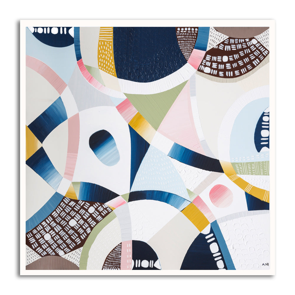 Falls Creek Aerial – Abstract Australian alpine landscape print by Ani Ipradjian, showcasing vibrant textures and colors inspired by Falls Creek, one of Australia's top ski destinations. Ideal for international art collectors and buyers seeking unique Australian artwork