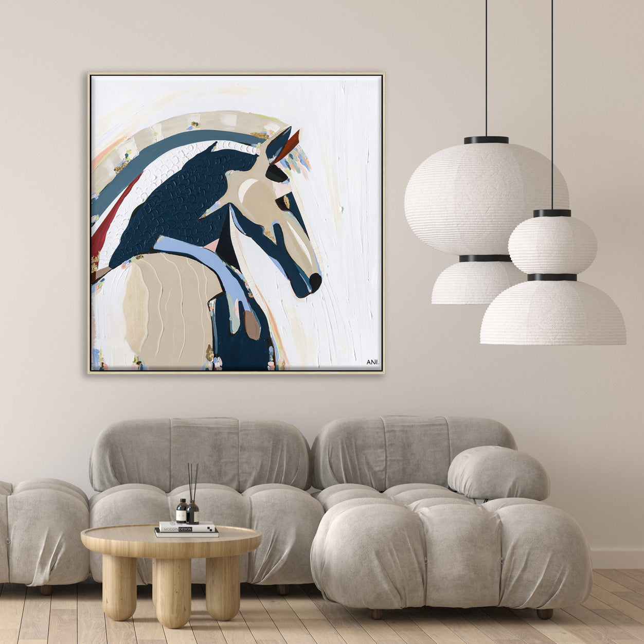 Year of the Fire Horse 2026 abstract artwork by Melbourne-based Australian artist Ani Ipradjian, inspired by the Chinese Zodiac Fire Horse symbolising strength, freedom, passion, and transformation, contemporary cultural art for collectors worldwide