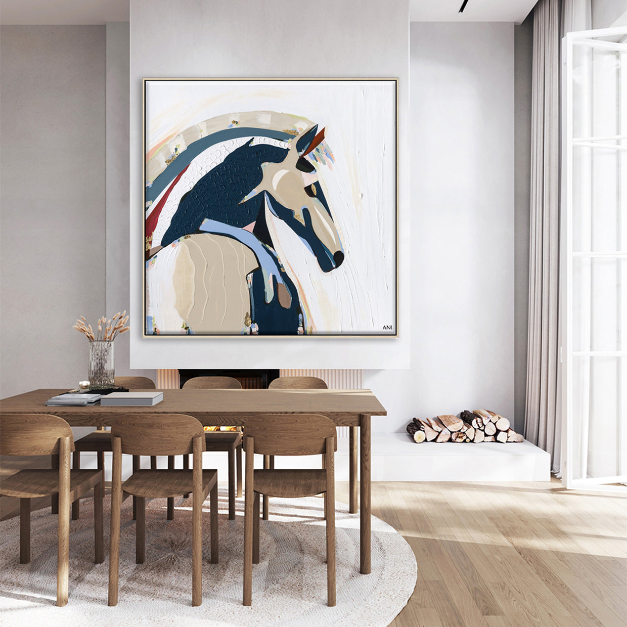 Year of the Fire Horse 2026 abstract artwork by Melbourne-based Australian artist Ani Ipradjian, inspired by the Chinese Zodiac Fire Horse symbolising strength, freedom, passion, and transformation, contemporary cultural art for collectors worldwide
