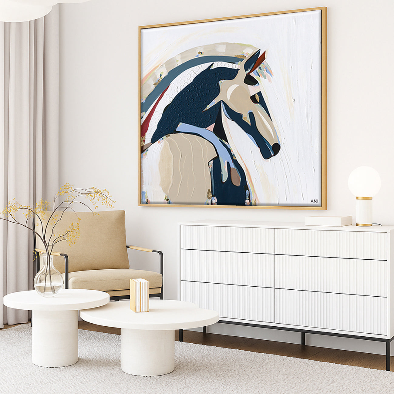 Year of the Fire Horse 2026 abstract artwork by Melbourne-based Australian artist Ani Ipradjian, inspired by the Chinese Zodiac Fire Horse symbolising strength, freedom, passion, and transformation, contemporary cultural art for collectors worldwide