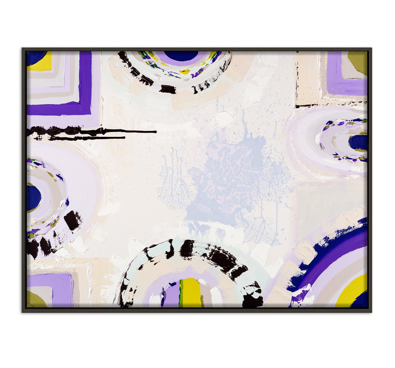 Red Hill Lavender Farm print by Ani Ipradjian – abstract Australian landscape art inspired by Mornington Peninsula’s lavender fields, featuring soft purples and earthy tones, ideal for collectors and nature lovers worldwide.