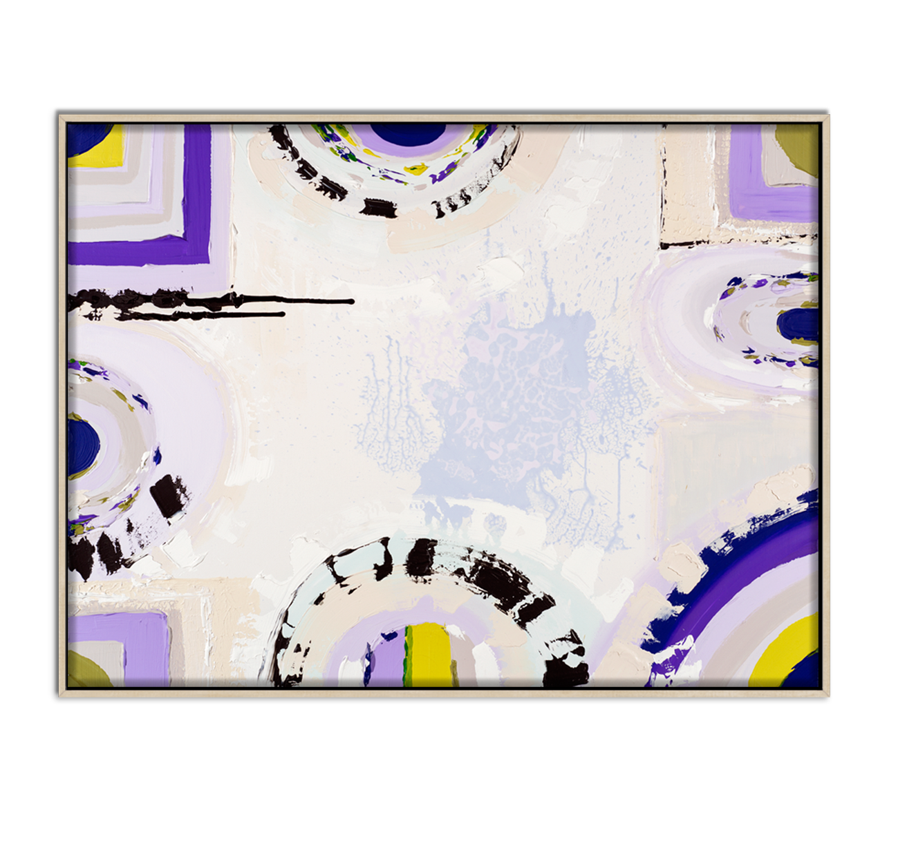 Red Hill Lavender Farm print by Ani Ipradjian – abstract Australian landscape art inspired by Mornington Peninsula’s lavender fields, featuring soft purples and earthy tones, ideal for collectors and nature lovers worldwide.