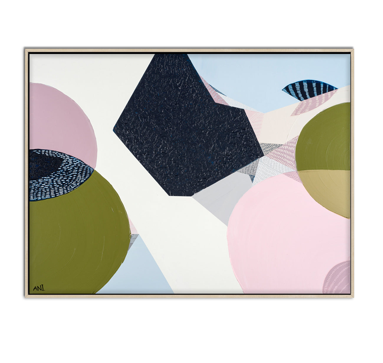 Bondi Love 2 – coastal art print by Ani Ipradjian capturing the textures, colours, and cultural energy of Sydney’s Bondi Beach, perfect for international collectors of Australian coastal artwork.