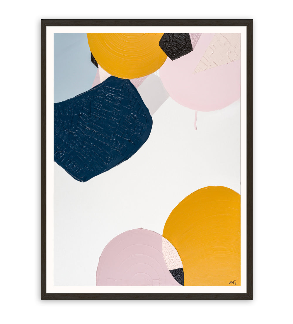 "Noosa Heads 2" print by Australian artist Ani Ipradjian – abstract coastal artwork inspired by the beaches and marine life of Noosa, featuring rich blues and fluid textures for modern coastal interiors.