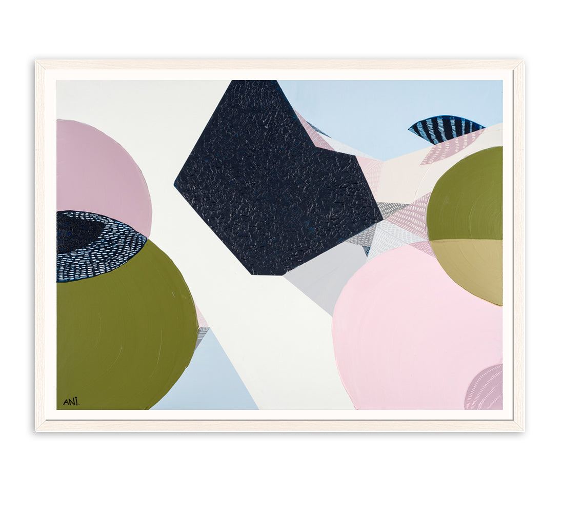 Bondi Love 2 – coastal art print by Ani Ipradjian capturing the textures, colours, and cultural energy of Sydney’s Bondi Beach, perfect for international collectors of Australian coastal artwork.