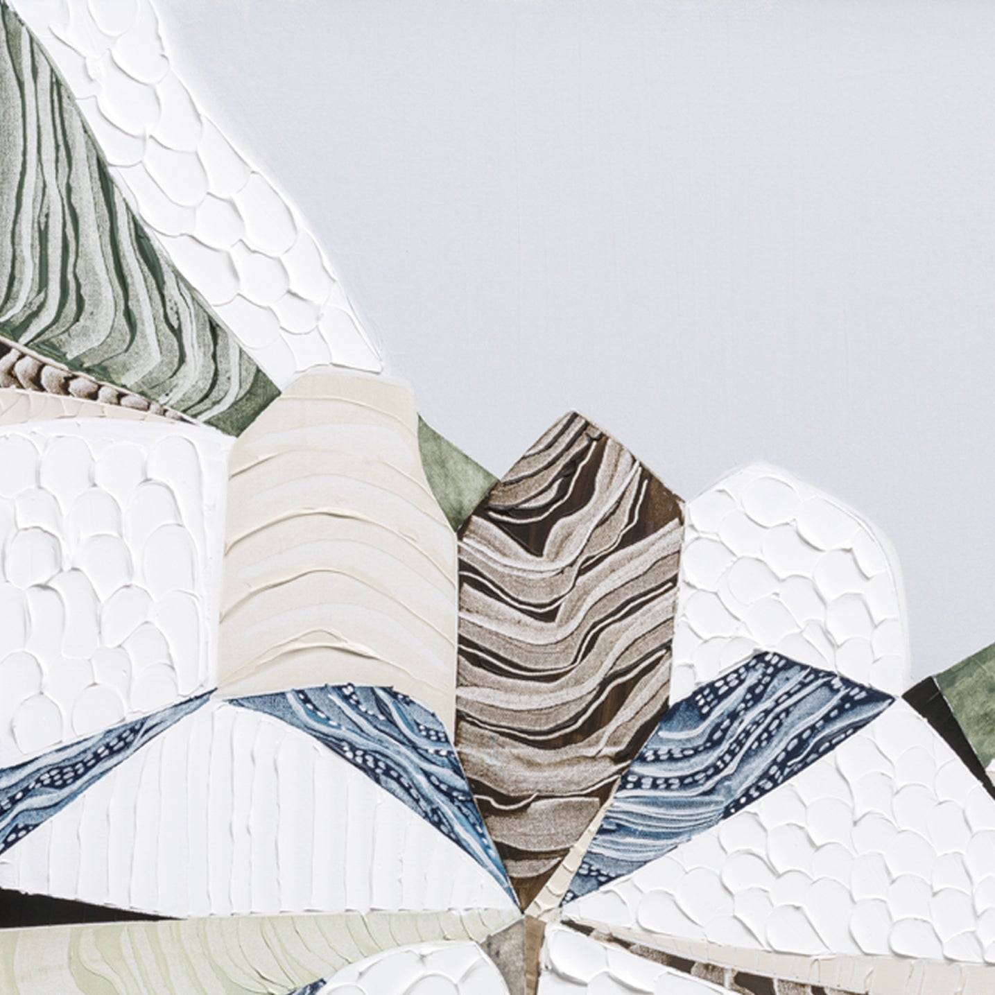 Great Dividing Plateau 7 abstract Australian mountain landscape painting by Melbourne artist Ani Ipradjian, Australian artist inspired by the Great Dividing Range across Queensland, New South Wales, and Victoria, featuring earthy tones, sage greens, and rich textured layers, contemporary Australian wall art for collectors and interior designers worldwide