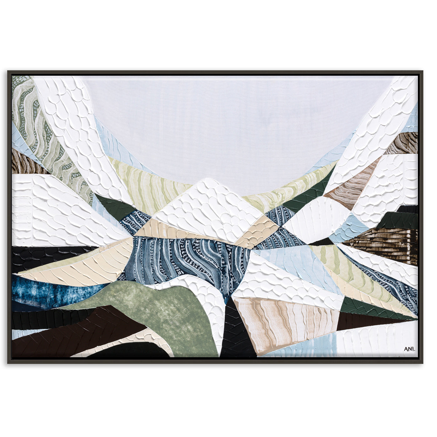 Great Dividing Range original abstract mountain landscape painting Australia, large textured Australian wall art with earthy browns and sage greens, contemporary acrylic artwork inspired by native bushland across Queensland New South Wales Victoria