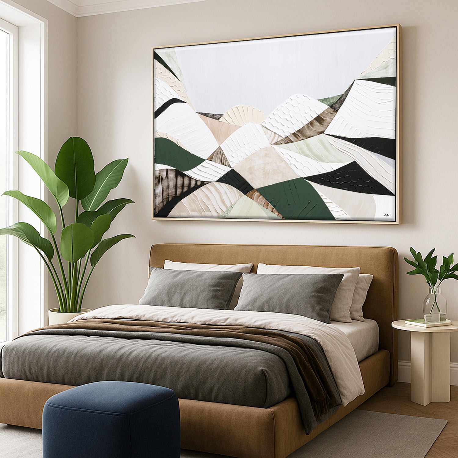 Great Dividing Mountain Ranges original abstract landscape painting Australia, textured contemporary Australian artwork featuring earthy browns sage greens and rich layered textures inspired by native bushland across Queensland New South Wales and Victoria