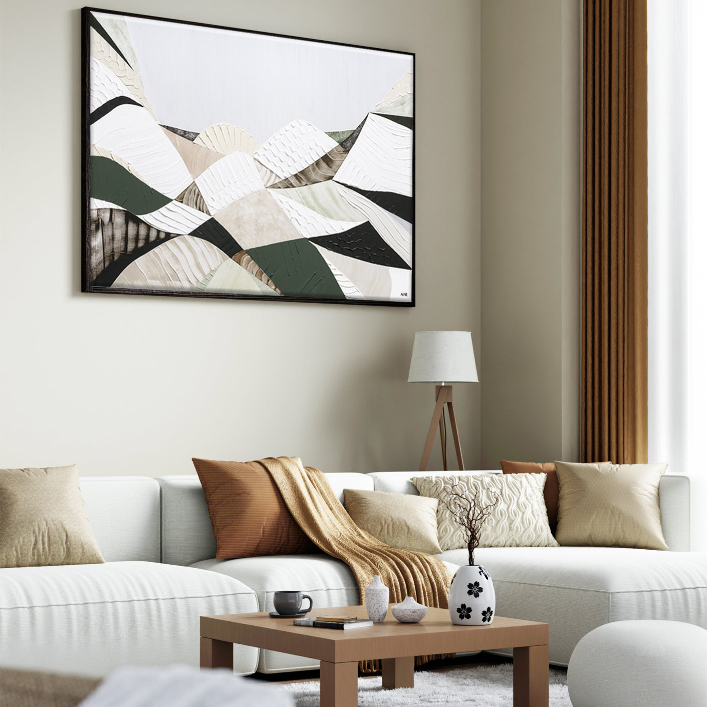 Great Dividing Mountain Ranges original abstract landscape painting Australia, textured contemporary Australian artwork featuring earthy browns sage greens and rich layered textures inspired by native bushland across Queensland New South Wales and Victoria