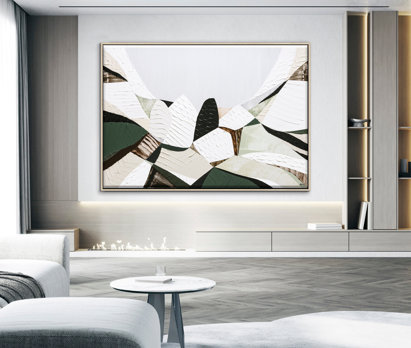 Great Dividing Mountain Ranges original abstract landscape painting Australia, textured contemporary Australian artwork featuring earthy browns sage greens and rich layered textures inspired by native bushland across Queensland New South Wales and Victoria
