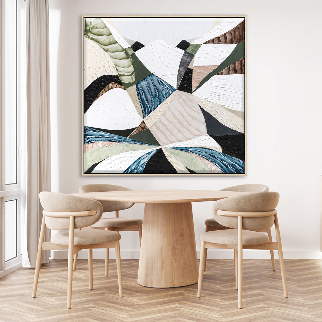 Great Dividing Plateau 2 abstract Australian mountain landscape artwork by Melbourne artist Ani Ipradjian, inspired by the Great Dividing Range, featuring earthy tones, layered textures, and native bushland, contemporary Australian art for collectors and interiors worldwide