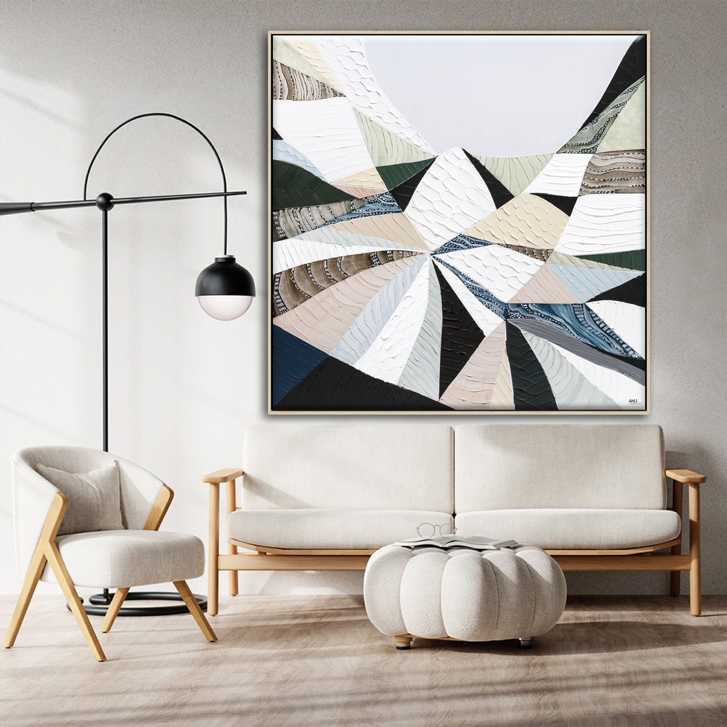 Great Dividing Plateau 8 abstract Australian mountain landscape painting by Melbourne artist Ani Ipradjian, featuring earthy browns, sage greens, and rich textured layers inspired by the Great Dividing Range. Contemporary Australian wall art capturing native bushland, rugged terrain, and the natural beauty of Queensland, New South Wales, and Victoria, ideal for art collectors, interior designers, and lovers of Australian landscape paintings.
