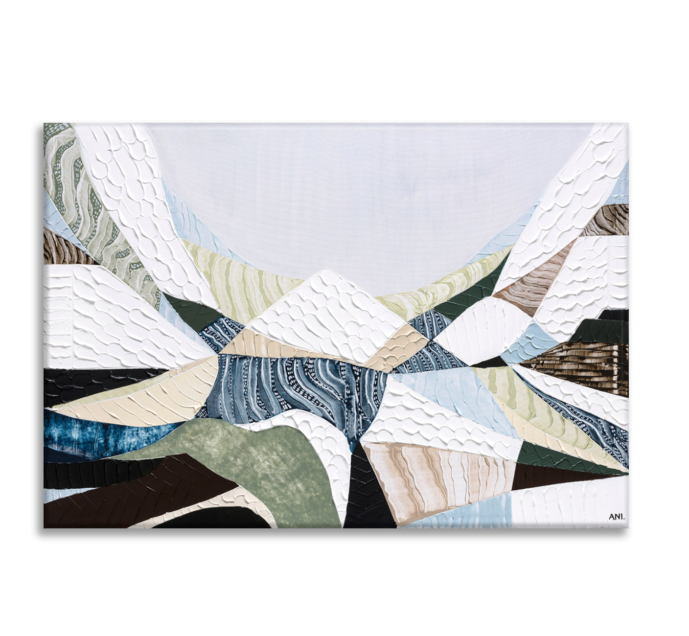 Great Dividing Range original abstract mountain landscape painting Australia, large textured Australian wall art with earthy browns and sage greens, contemporary acrylic artwork inspired by native bushland across Queensland New South Wales Victoria
