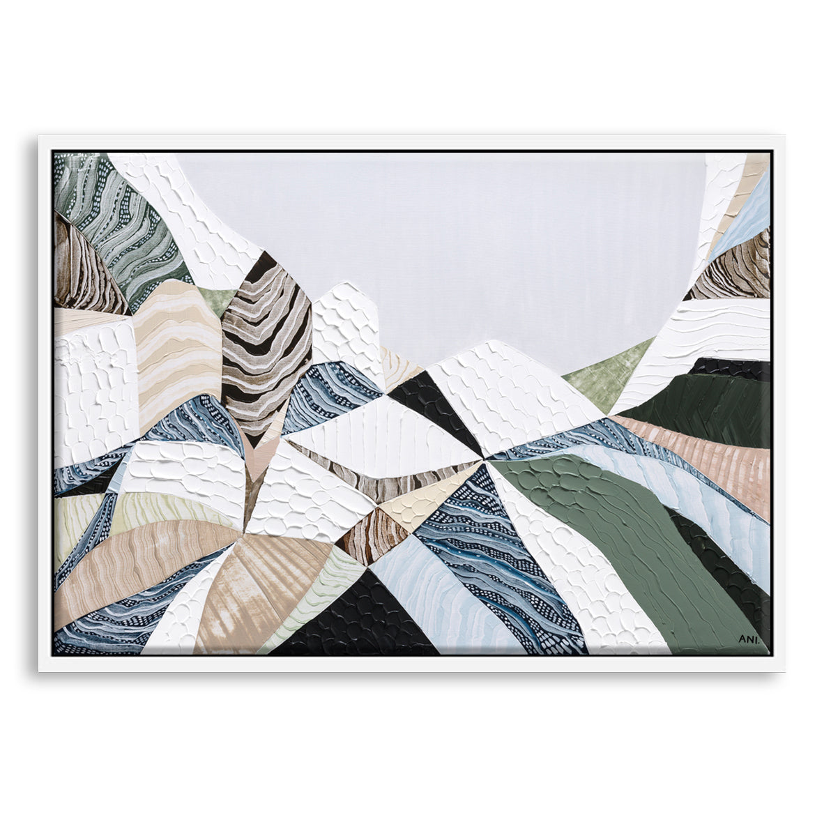 Great Dividing Range original abstract mountain landscape painting Australia, large textured Australian wall art with earthy browns and sage greens, contemporary acrylic artwork inspired by native bushland across Queensland New South Wales Victoria