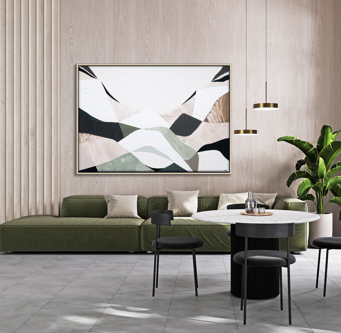 "Great Dividing Ranges" – Original abstract mountain landscape painting by Australian artist Ani Ipradjian, inspired by Australia's most iconic range, with layered textures and earthy tones.