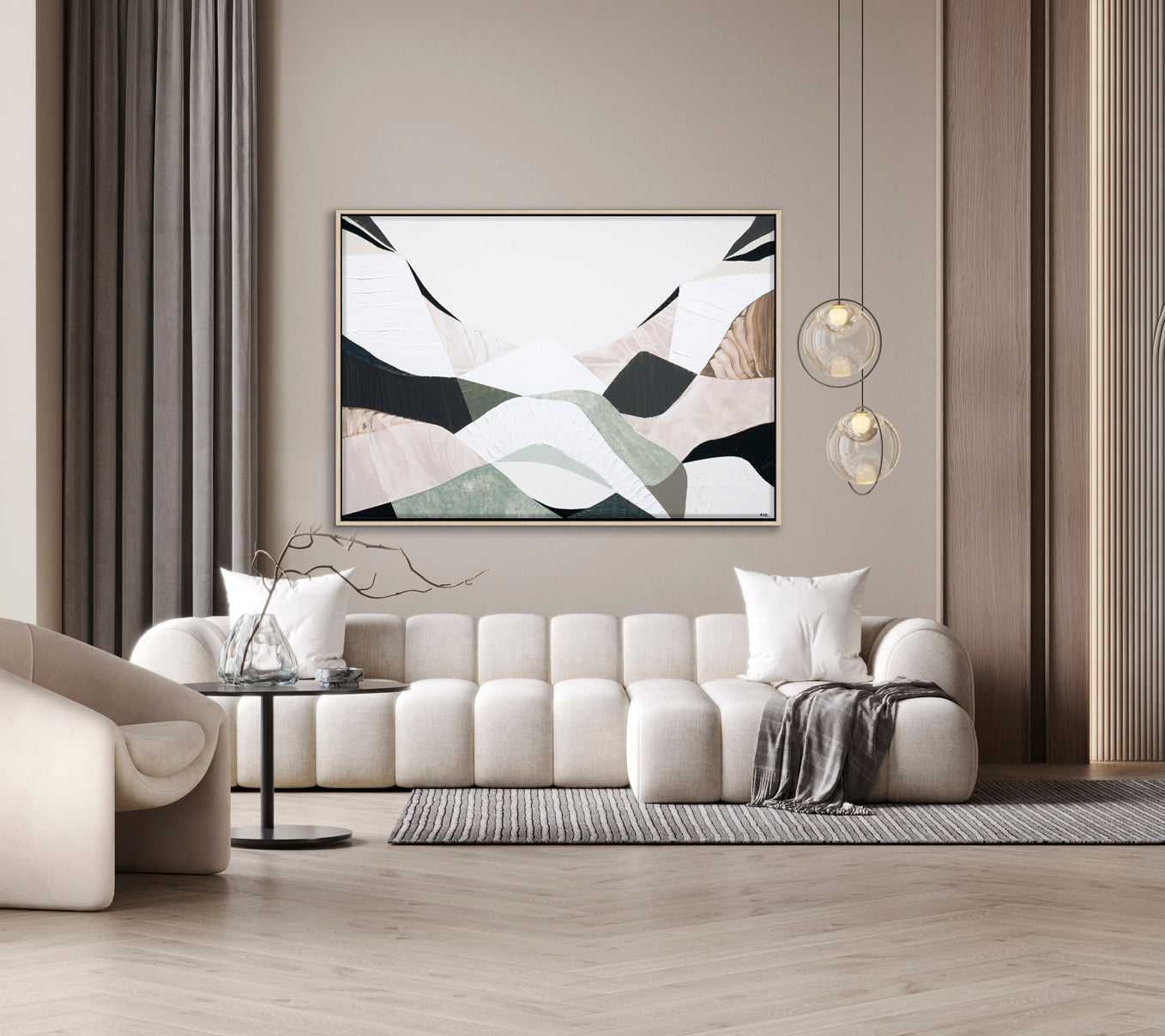 "Great Dividing Ranges" – Original abstract mountain landscape painting by Australian artist Ani Ipradjian, inspired by Australia's most iconic range, with layered textures and earthy tones.