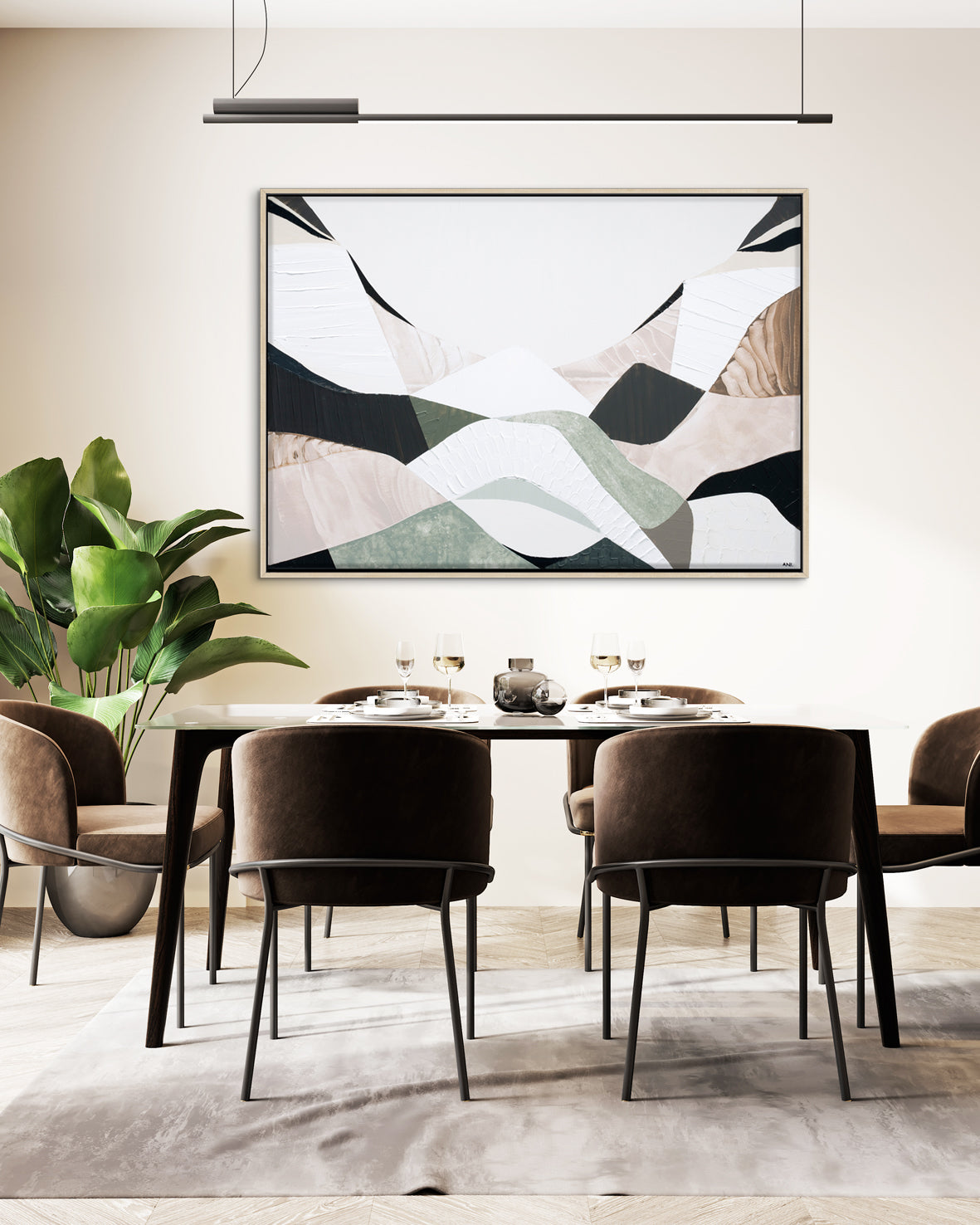 "Great Dividing Ranges" – Original abstract mountain landscape painting by Australian artist Ani Ipradjian, inspired by Australia's most iconic range, with layered textures and earthy tones.