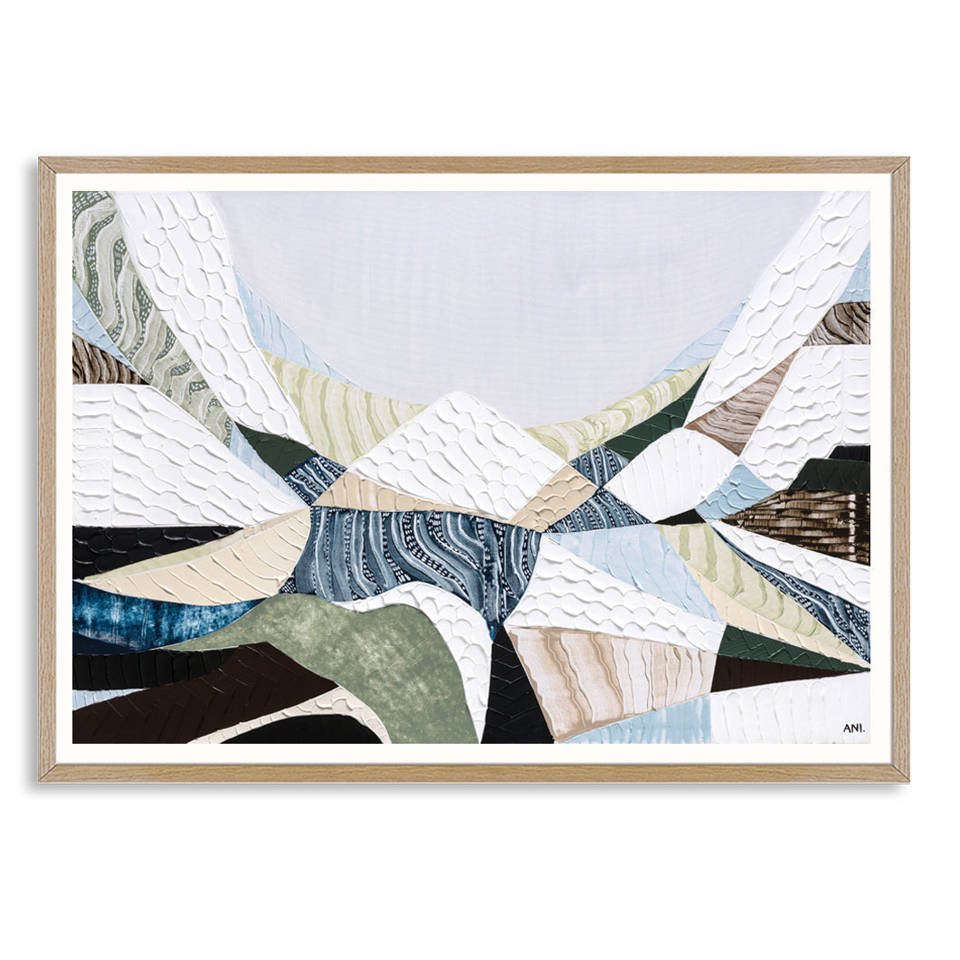 Great Dividing Range original abstract mountain landscape painting Australia, large textured Australian wall art with earthy browns and sage greens, contemporary acrylic artwork inspired by native bushland across Queensland New South Wales Victoria