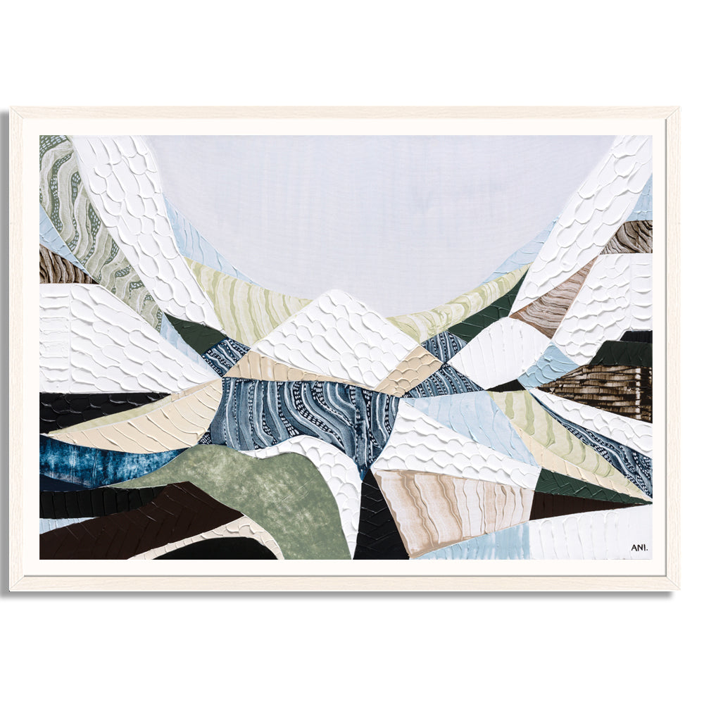 Great Dividing Range original abstract mountain landscape painting Australia, large textured Australian wall art with earthy browns and sage greens, contemporary acrylic artwork inspired by native bushland across Queensland New South Wales Victoria