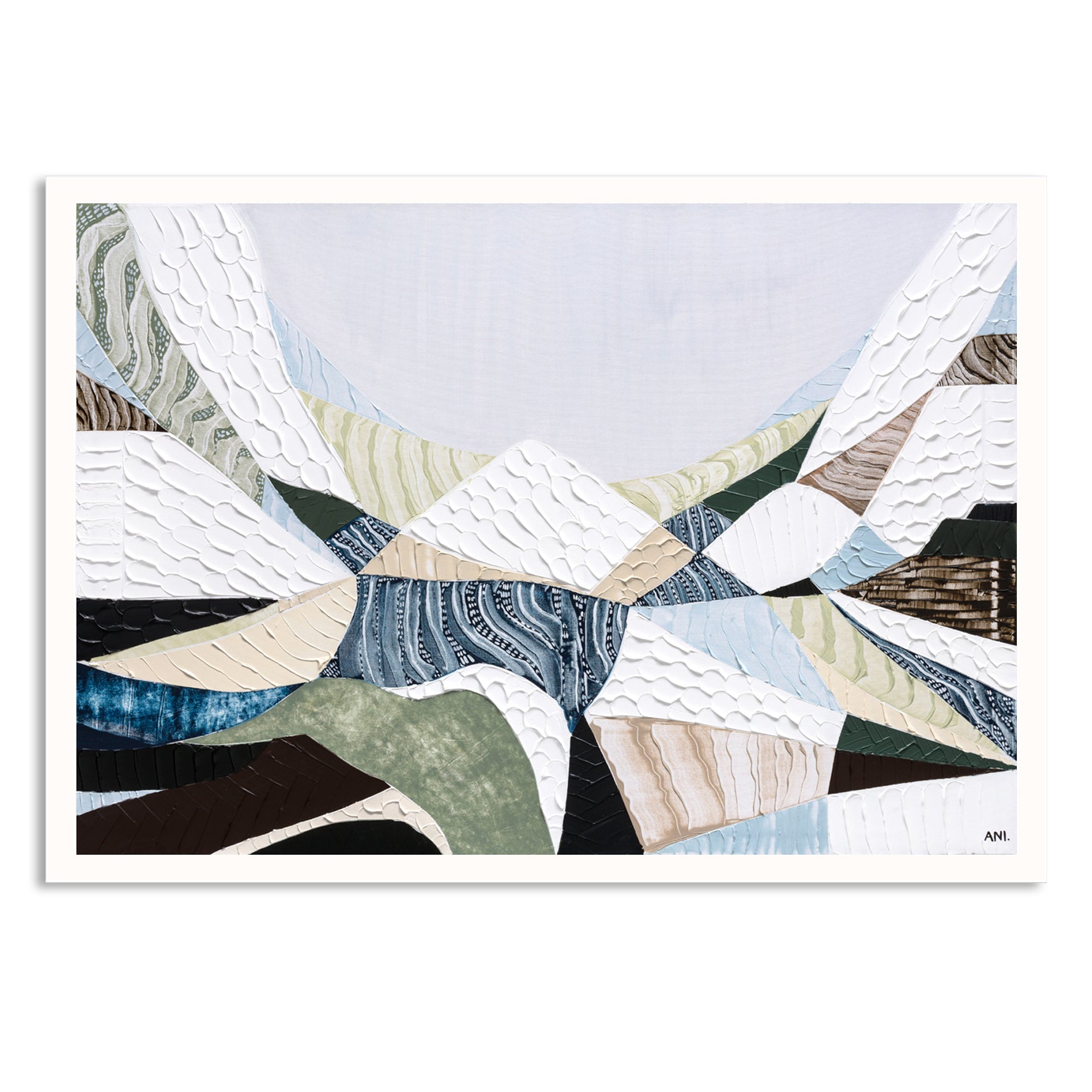 Great Dividing Range original abstract mountain landscape painting Australia, large textured Australian wall art with earthy browns and sage greens, contemporary acrylic artwork inspired by native bushland across Queensland New South Wales Victoria