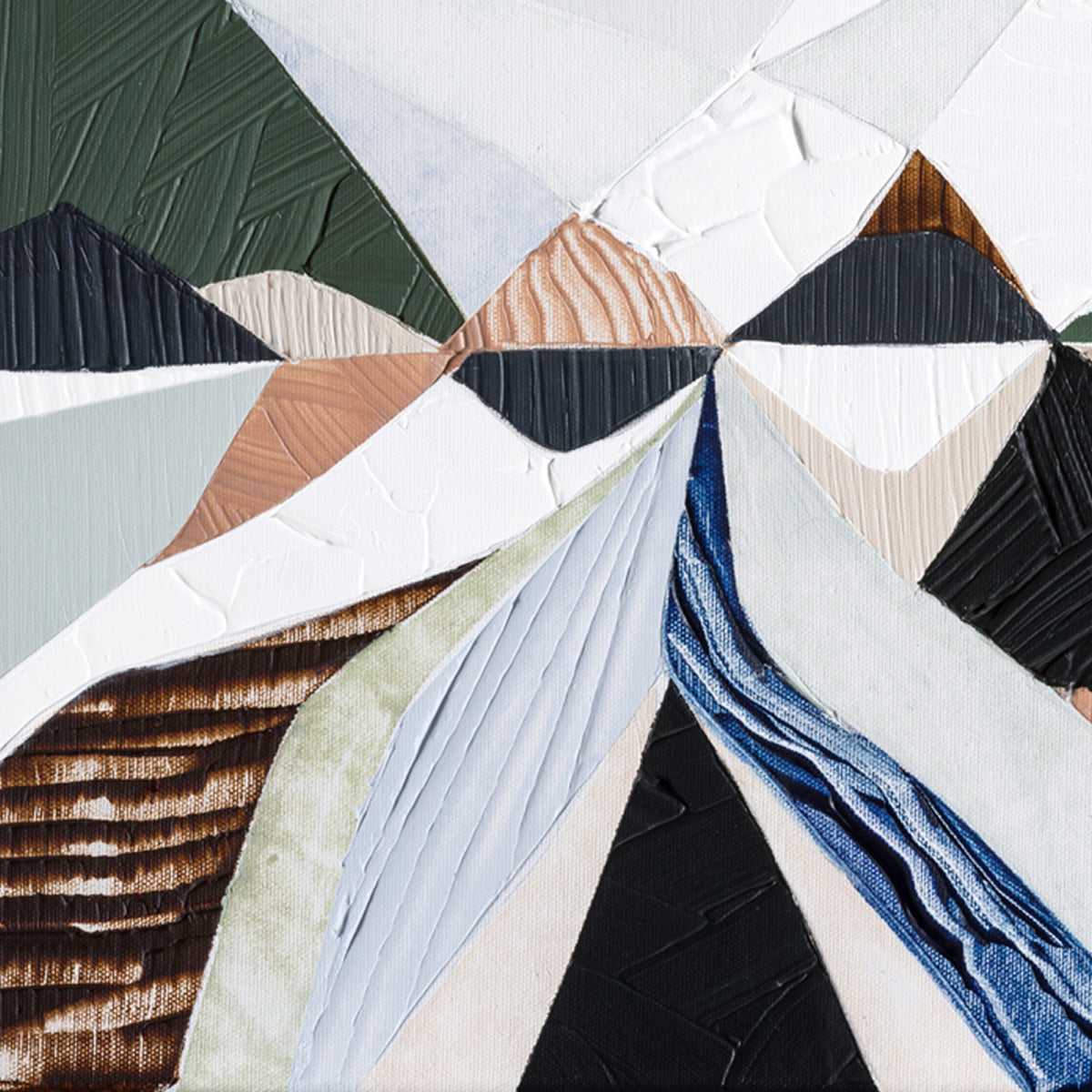 Heart of the Ranges 1 original Australian landscape painting by Melbourne-based Australian artist Ani Ipradjian, inspired by the Great Dividing Ranges with earthy tones, native bushland colours and textured abstract detail, available as original Australian art, affordable wall art and fine art prints.