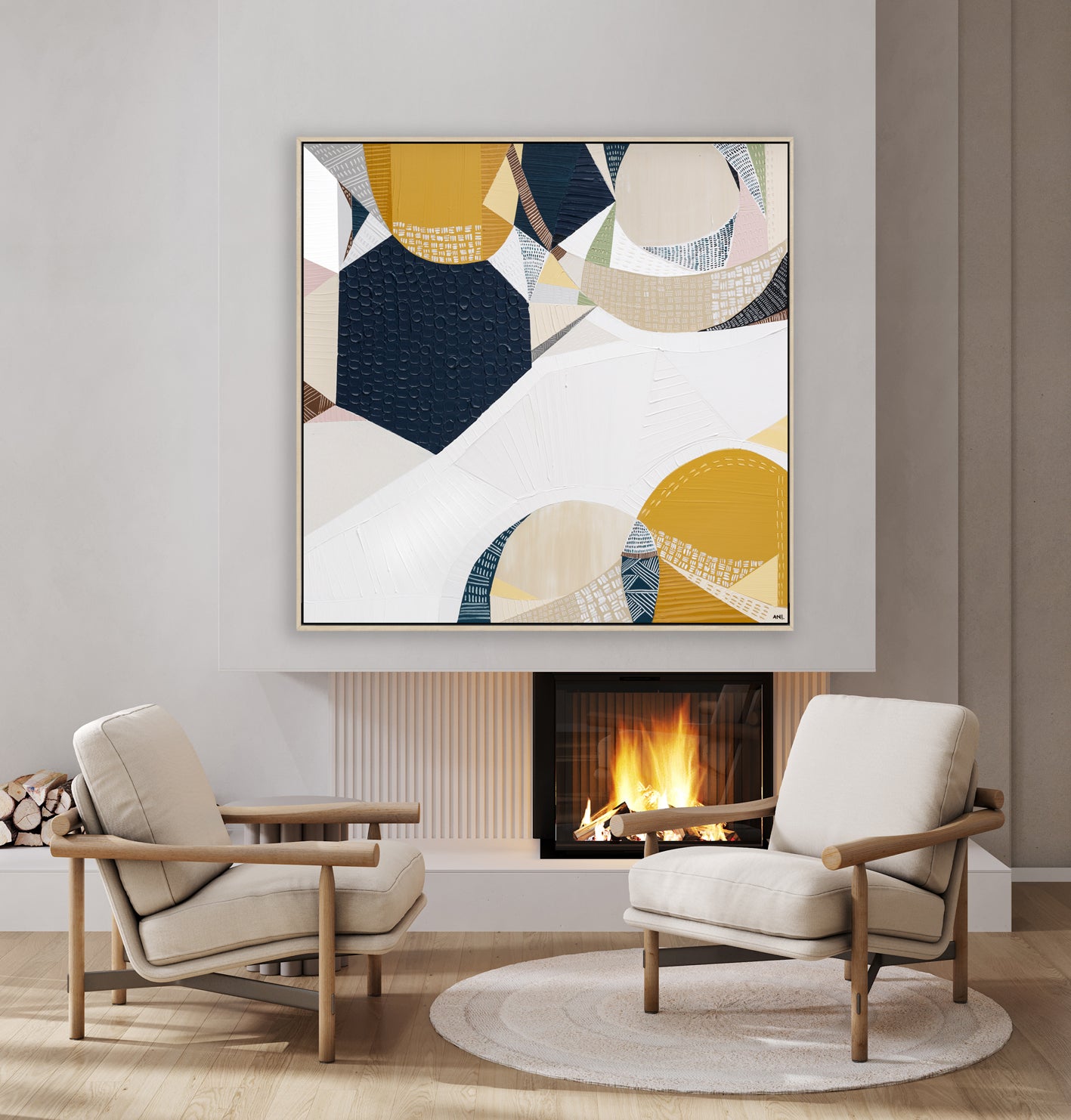 The Heartland of Australia print by Ani Ipradjian – abstract Australian outback artwork featuring textured layers, earthy tones, and bold colors. A modern statement piece for collectors and interior spaces worldwide.